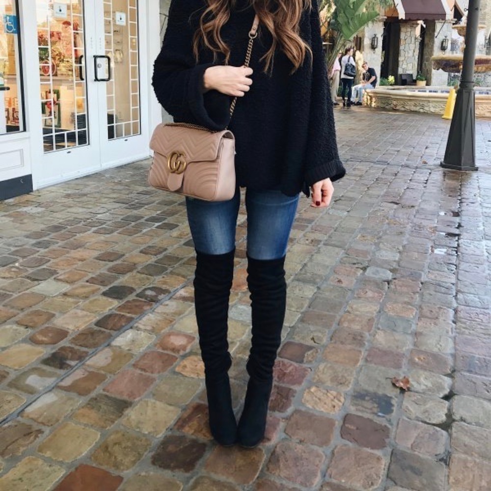 Nine West “Lenna” over the knee boots - black